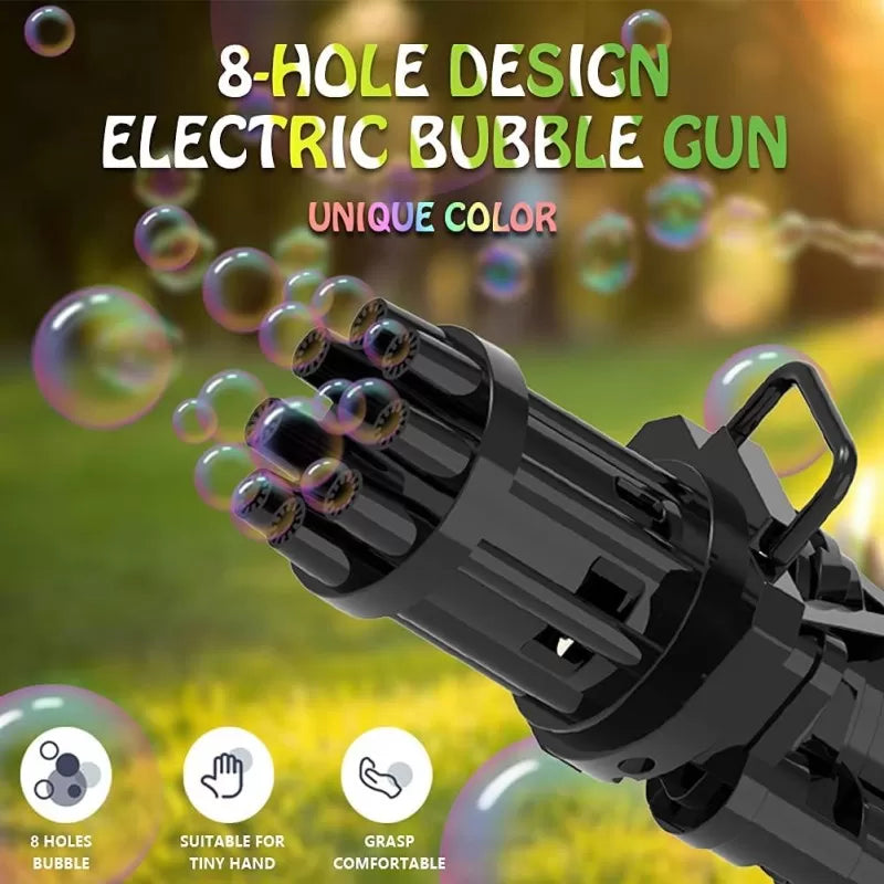 Gatling Automatic Water Bubble Gun Toy For Kids