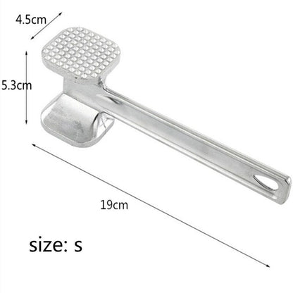 Meat Mallet Tenderizer Steak Hammer Kitchen Tool Aluminum Metal Sliver