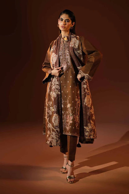 3 Piece - Printed Embroidered Suit - 42503519