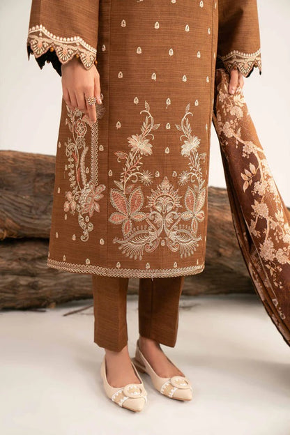 3 Piece - Printed Embroidered Suit - 42503519